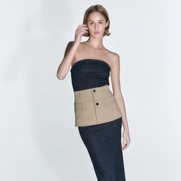 NWT Zara Double Waist Corset Limited Edition LIMITED EDITION DOUBLE BREASTED SUIT | ZARA United States main image 4